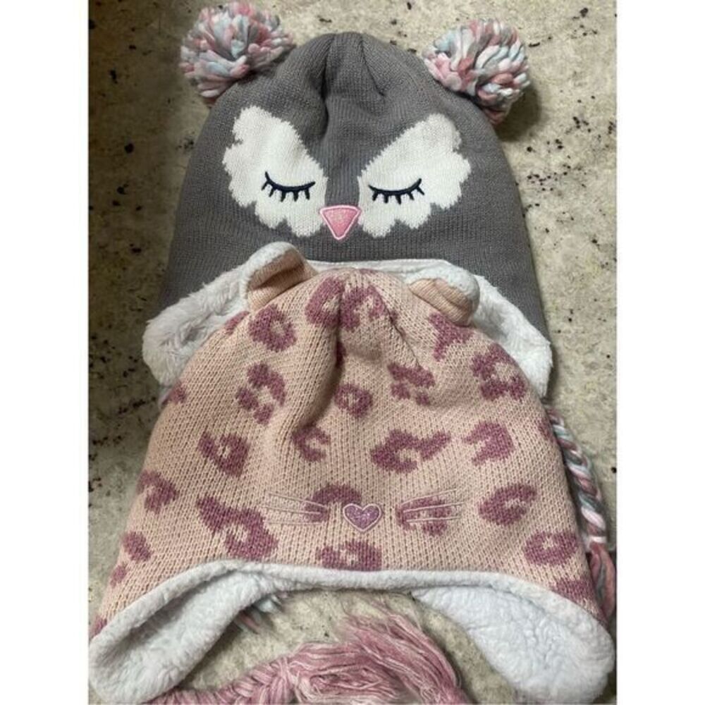 Toddler girl elli winter hat bundle of‎ 2